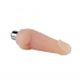 Mini prótese pênis em Cyberskin com Escroto e Vibrador 9,5x2,8cm BI-040012