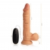 PRÓTESE PENIANA COM ESCROTO, VENTOSA E VIBRADOR REALISTICO 17X3,5 CM Cód: IA337