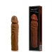 CAPA PENIANA EXTENSORA MACIA MARRON COM VEIAS E GLANDE 