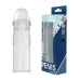 CAPA PÊNIS COM NÓDULOS E VEIAS MASSAGEADOR TRANSPARENTE 13CM