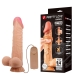 PROTESE P&Ecirc;NIS VERTEBRAS DENSIDADE DUPLA COM VIBRO, VENTOSA E ESCROTO 24X5CM 