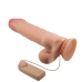 PROTESE P&Ecirc;NIS VERTEBRAS DENSIDADE DUPLA COM VIBRO, VENTOSA E ESCROTO 24X5CM 