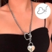COLEIRA CHOCKER CORRENTE COM CADEADO CROMADA LUXO