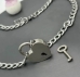 COLEIRA CHOCKER CORRENTE COM CADEADO CROMADA LUXO
