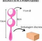 Bola Bolinha Dupla Pompoarismo Vagina com Peso Ben-wa Silicone com suporte