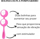 Bola Bolinha Dupla Pompoarismo Vagina com Peso Ben-wa Silicone com suporte