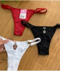 CALCINHA TANGA LEXA, FIO DUPLO LYCRA COM REGULAGEM TAM. UNICO CORES VARIADAS