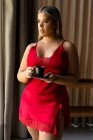 CAMISOLA PLUS SIZE COM TANGA DETALHES DE RENDA Ref.: 04037 TAM.48