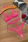 CONJUNTO NEON EM TULE ILUSION SEM BOJO ROSA Ref.: 2860