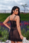 CAMISOLA FEITA EM TULE E RENDA-BOJO REMOVIVEL- Ref.: 2774