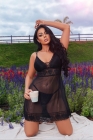 CAMISOLA FEITA EM TULE E RENDA-BOJO REMOVIVEL- Ref.: 2774
