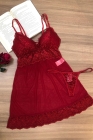 CAMISOLA FEITA EM TULE E RENDA-BOJO REMOVIVEL- Ref.: 2774