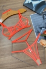 CONJUNTO NEON EM TULE ILUSION SEM BOJO ROSA Ref.: 2860