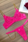 CONJUNTO NEON EM RENDA E CORRENTE, SEM PERSEX M,G, GG(PLUS SIZE) Ref.: 2858