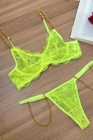 CONJUNTO NEON EM RENDA E CORRENTE, SEM PERSEX M,G, GG(PLUS SIZE) Ref.: 2858