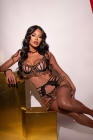 CONJUNTO TULE TRANSPARENTE CINTA LIGA E PERSEX Ref.: 2917